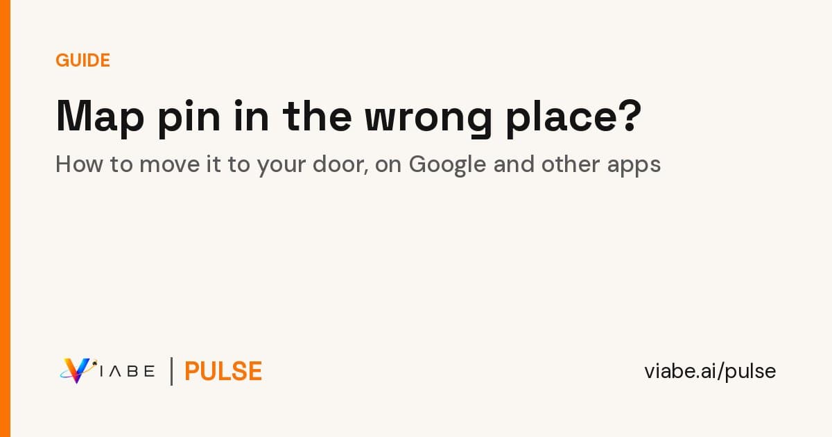 Guide cover: map pin in the wrong place, and how to move it to your door