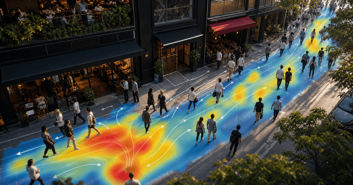 Qualified footfall versus raw footfall for restaurant locations