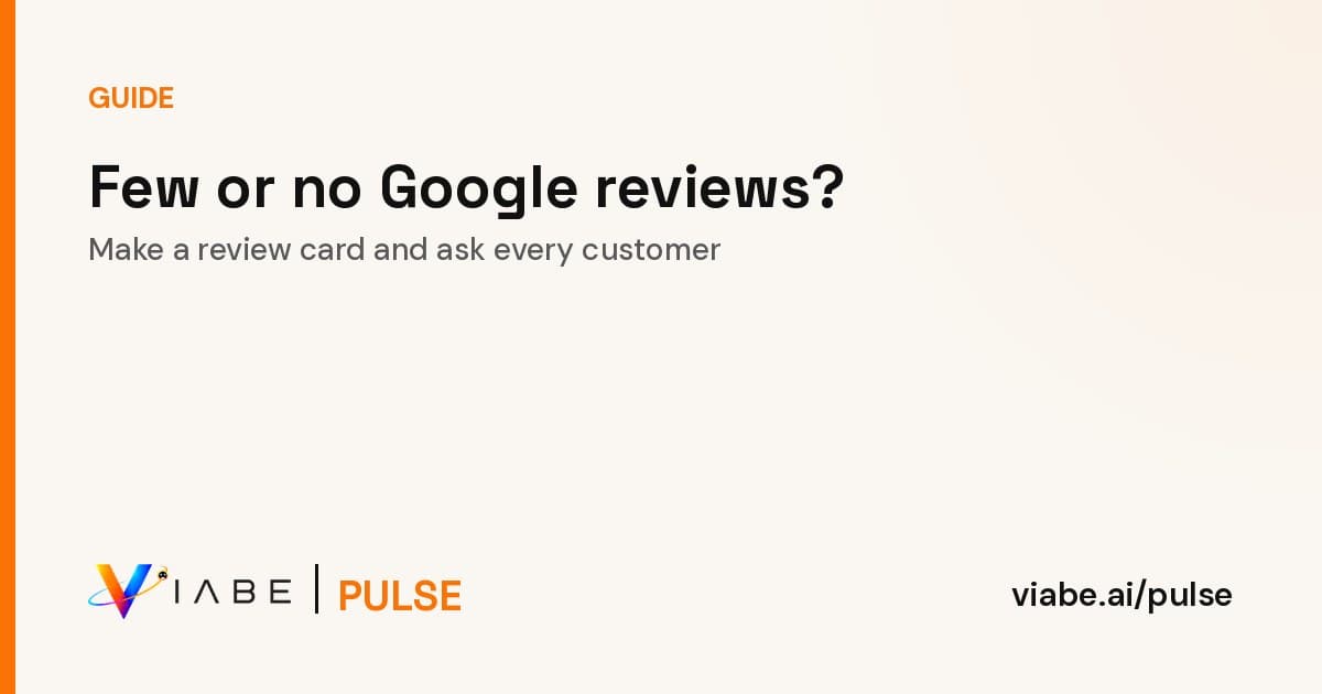 Guide cover: Few or no Google reviews? Make a review card and ask every customer