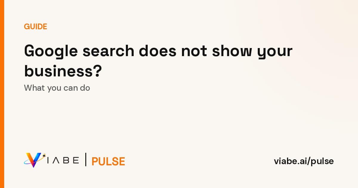 Guide cover: Google search does not show your business? What you can do