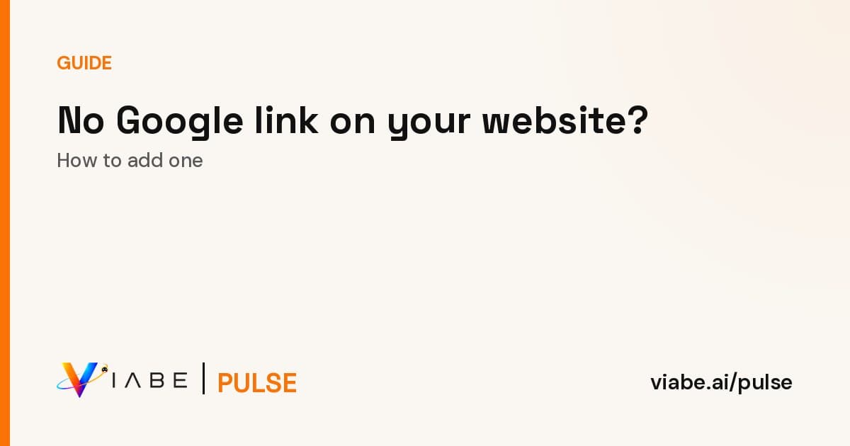 Guide cover: No Google link on your website? How to add one