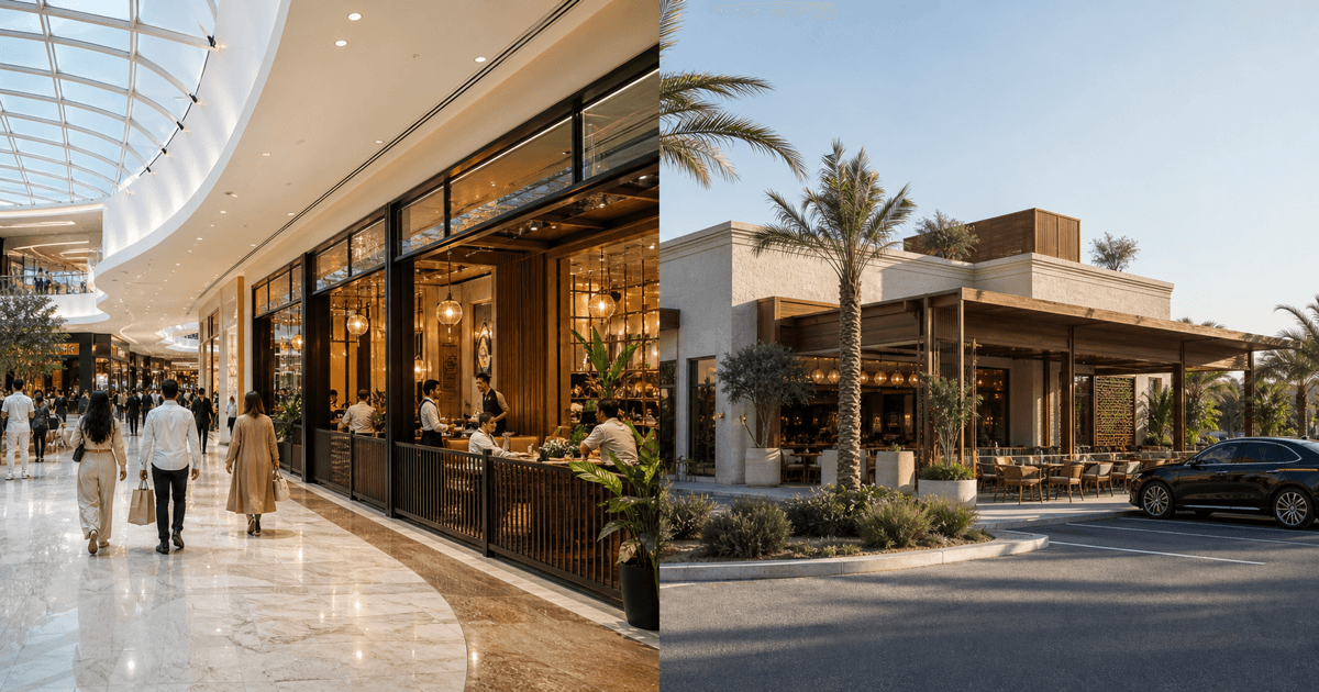 Mall versus standalone retail trade-offs for UAE restaurants