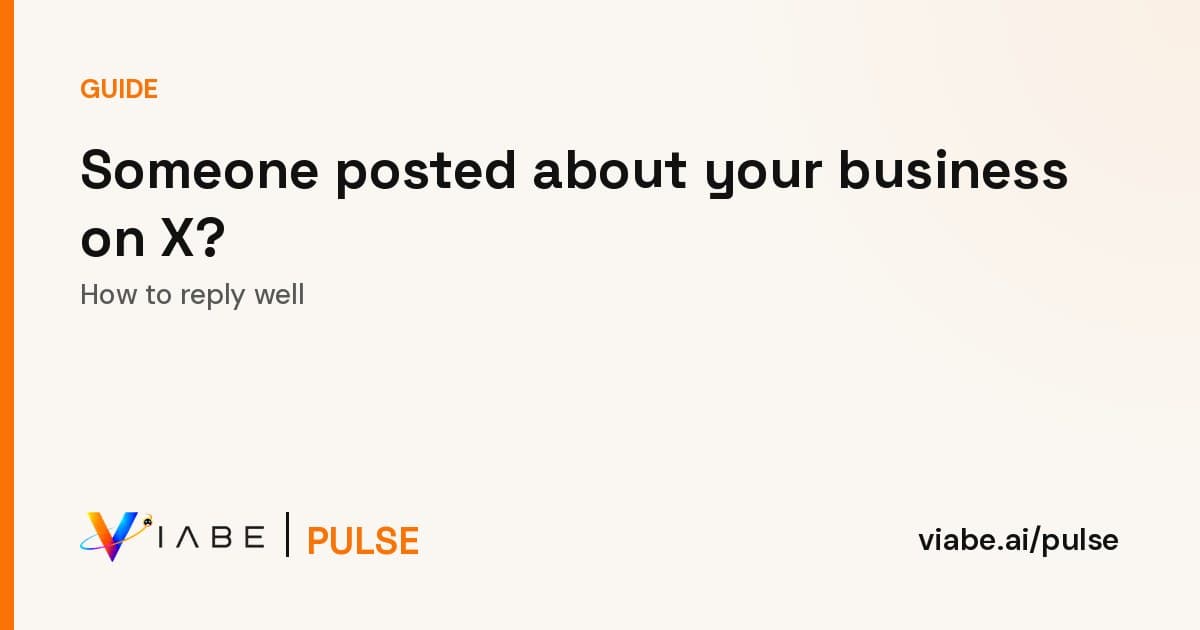 Guide cover: Someone posted about your business on X? How to reply well