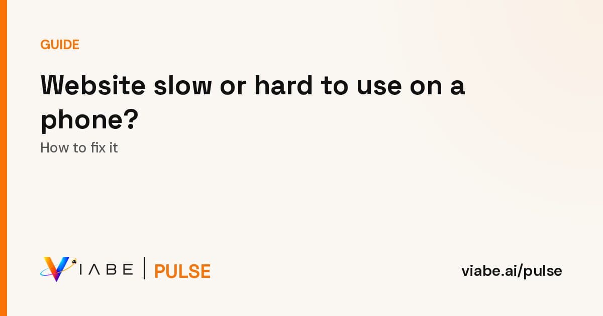 Guide cover: Website slow or hard to use on a phone? How to fix it