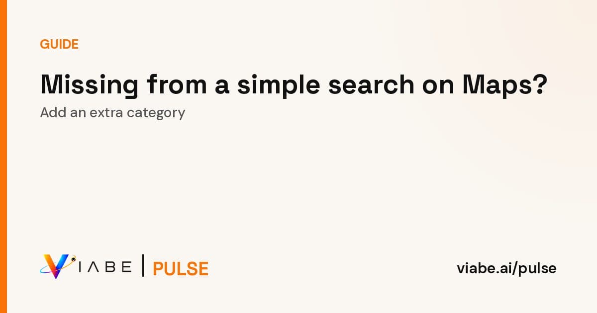 Guide cover: Missing from a simple search on Maps? Add an extra category