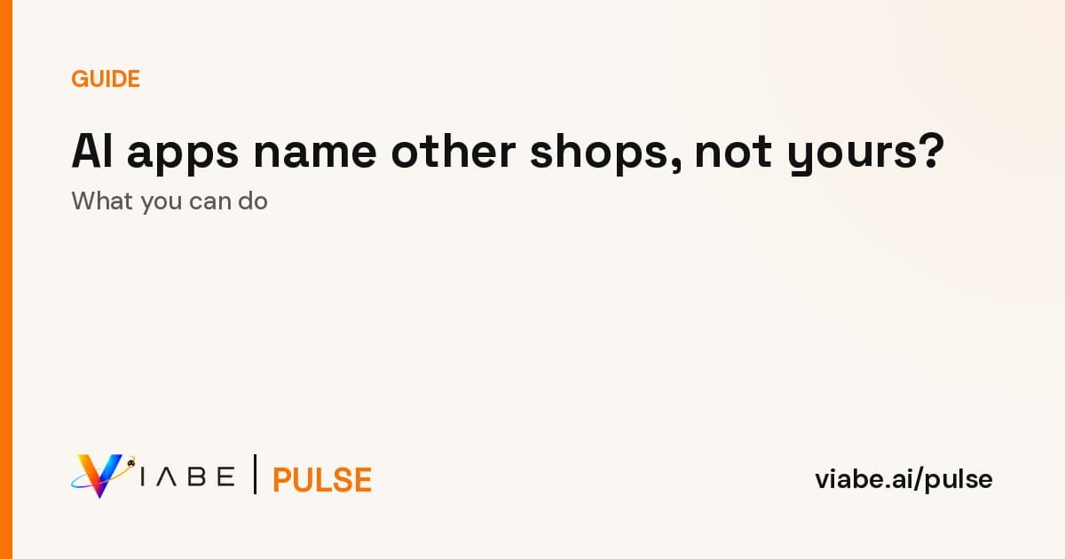 Guide cover: AI apps name other shops, not yours? What you can do