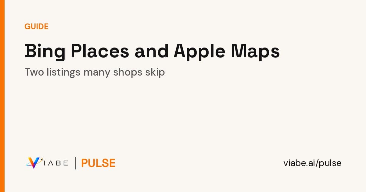 Guide cover: Bing Places and Apple Maps: two listings many shops skip