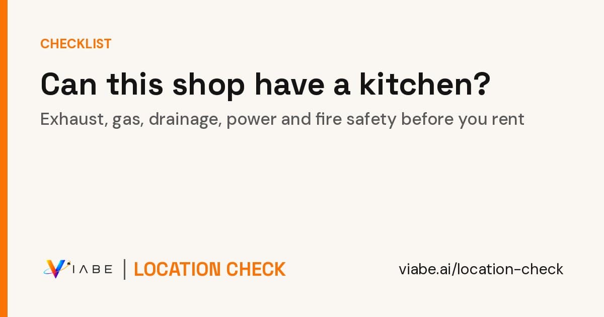 Guide cover: Can this shop have a kitchen? Check the exhaust, gas and drainage before you rent