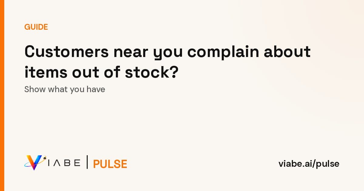Guide cover: Customers near you complain about items out of stock? Show what you have