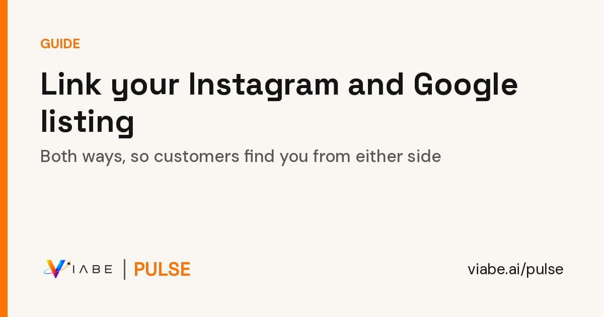 Guide cover: Link your Instagram and your Google listing both ways