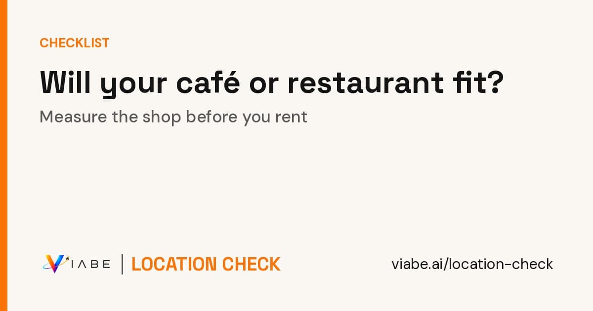 Guide cover: Will your café or restaurant fit? Measure the shop before you rent