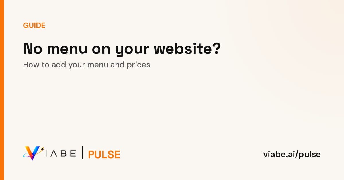 Guide cover: No menu on your website? How to add your menu and prices