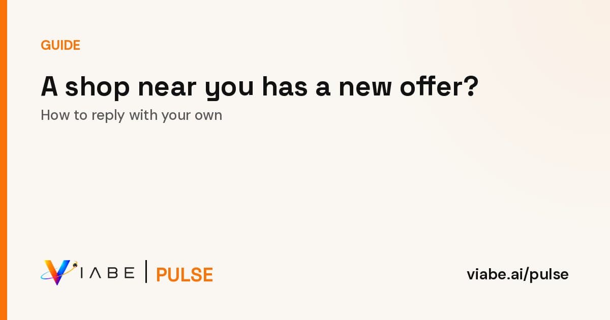 Guide cover: A shop near you has a new offer? How to reply with your own