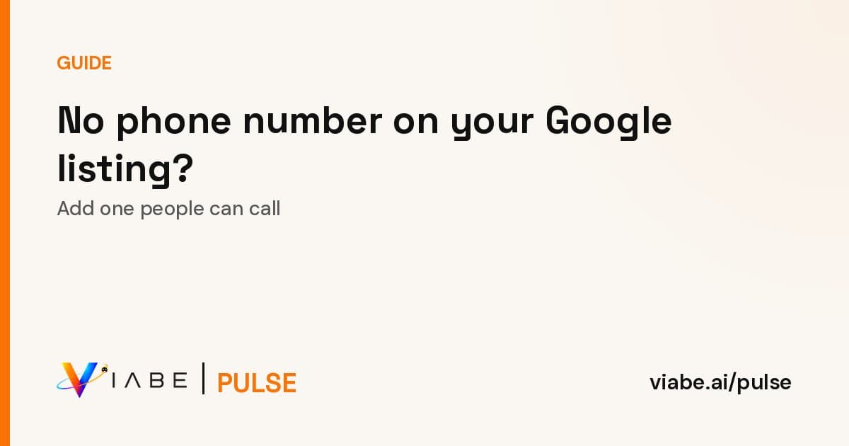 Guide cover: No phone number on your Google listing? Add one people can call