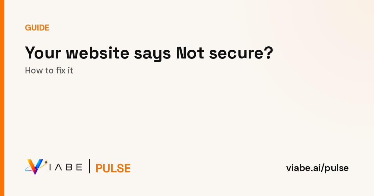 Guide cover: Your website says Not secure? How to fix it