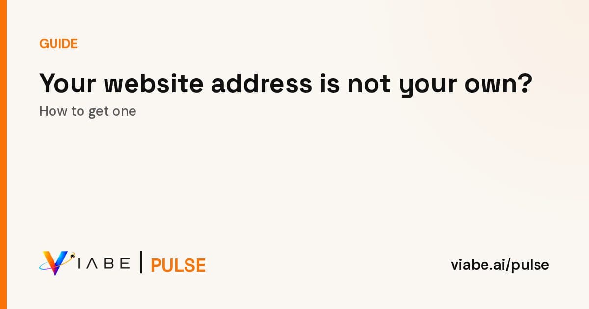 Guide cover: Your website address is not your own? How to get one