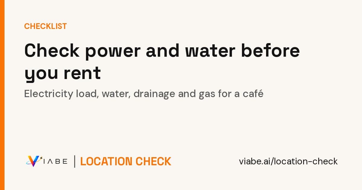 Guide cover: Check the electricity and water before you rent a café or restaurant space