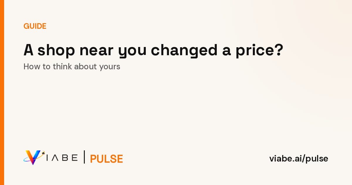 Guide cover: A shop near you changed a price? How to think about yours