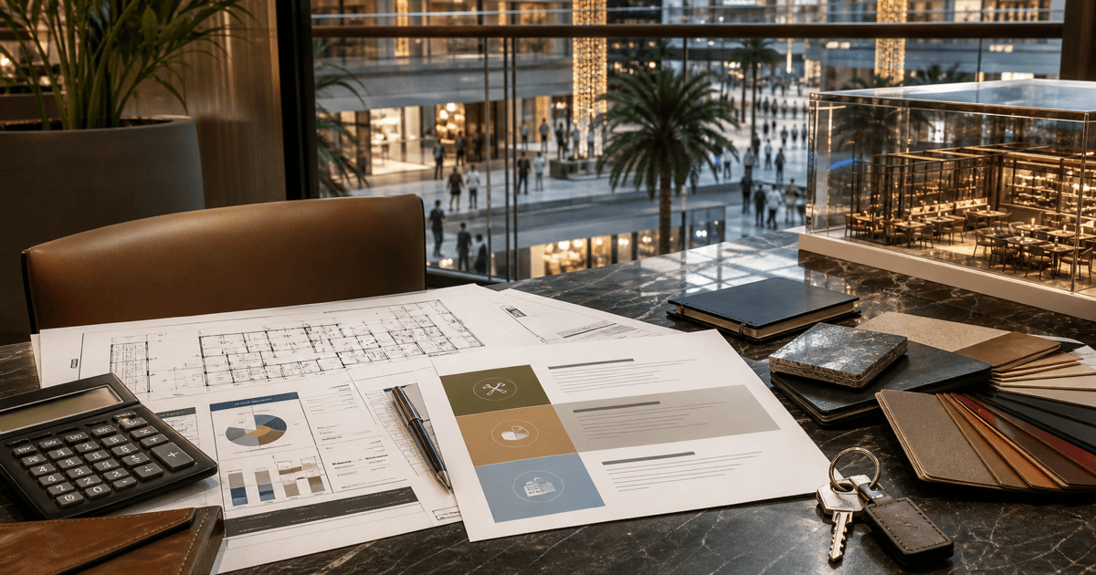 Fit-out, revenue share and service charges in a Dubai mall lease