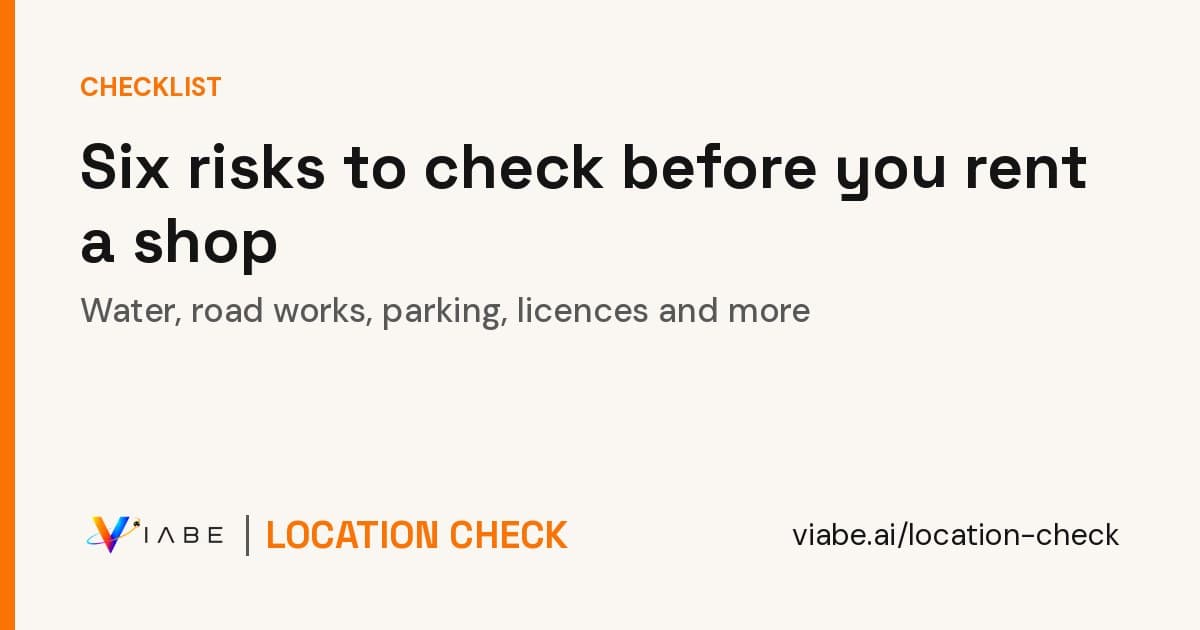 Guide cover: six risks to check before you rent a shop