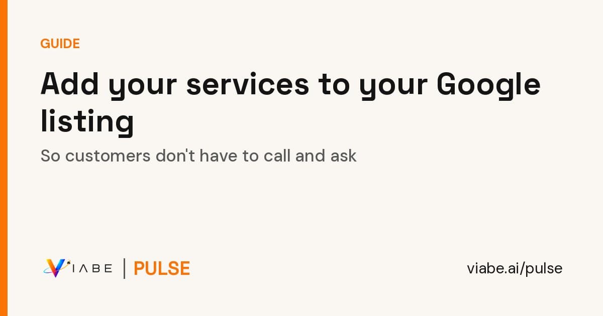 Guide cover: Add your services and products to your Google listing