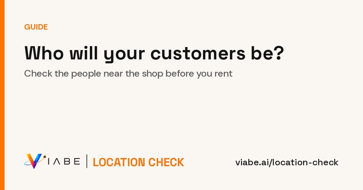 Guide cover: Who will your customers be? Check the people near the shop before you rent